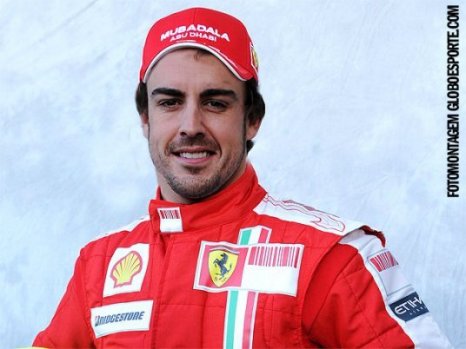 Fotomontagem de Alonso na Ferrari